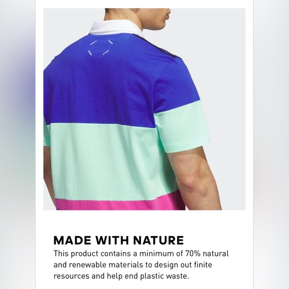 Men’s Adidas Adicross Block Polo Golf Shirt - Picture 9 of 14